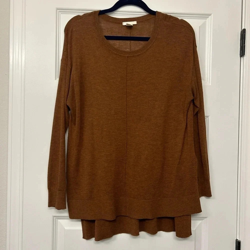 H&M tunic rust brown sweater